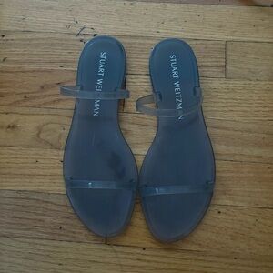Stuart Weitzman Gray Jelly Sandals Size 9.5